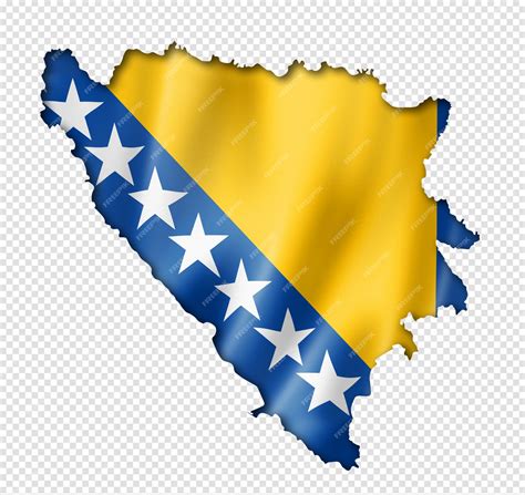 Premium PSD | Bosnia and herzegovinan flag map