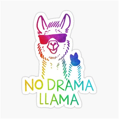 Drama Llama Stickers | Redbubble