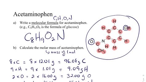 Structural Formula For Acetaminophen