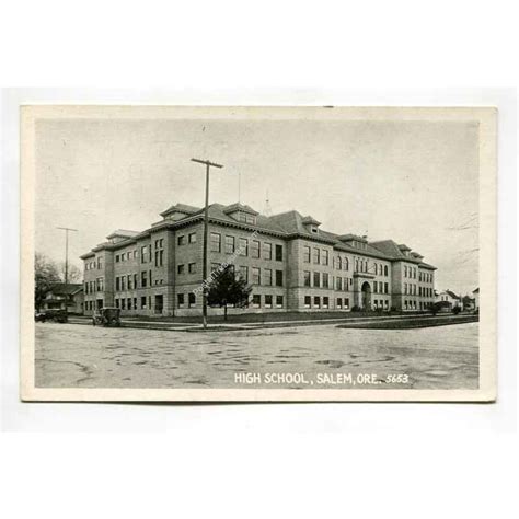 High School Salem Oregon vintage postcard