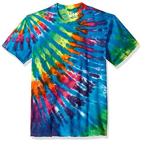 Liquid Blue Unisex-Adult's Rainbow Blue Streak Tie Dye Short Sleeve T ...