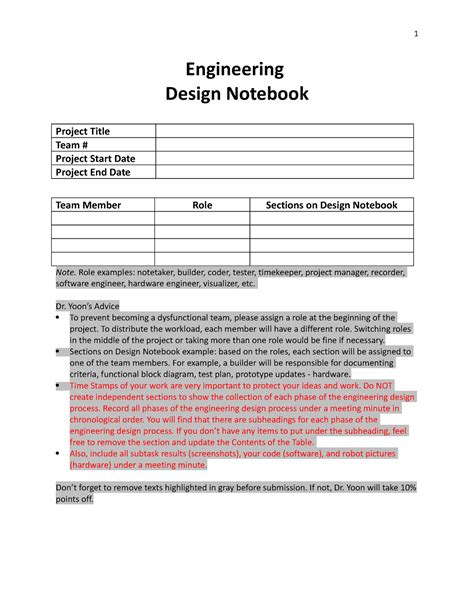 2.Engineering Design Notebook Template for Project - Engineering Design ...