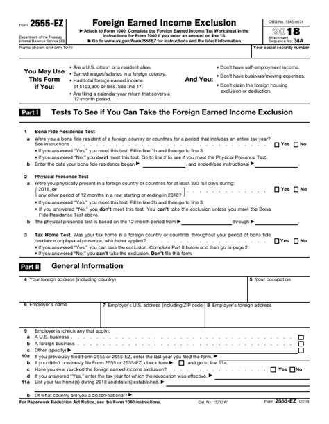 irs form 2555 ez – form 2555 instruction 2020 – Genertore2