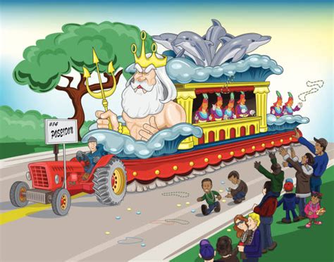 Mardi Gras Parade Float Cartoon Illustrations, Royalty-Free Vector ...