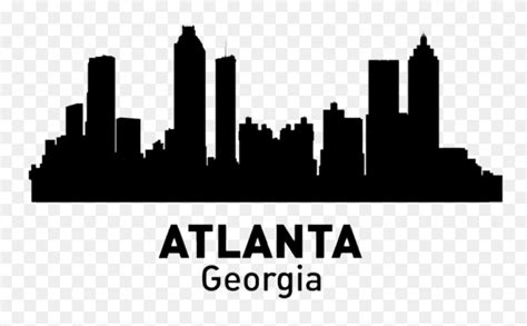 Transparent Atlanta City Skyline Clipart - Atlanta Skyline Silhouette ...