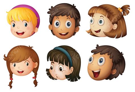 Happy Kids Face Clipart Cartoon