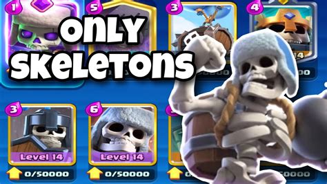 ONLY SKELETONS Deck in Clash Royale💀 - YouTube