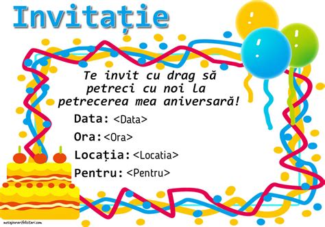 Cauți invitatie zi de nastere? Personalizează o invitație din colecția ...