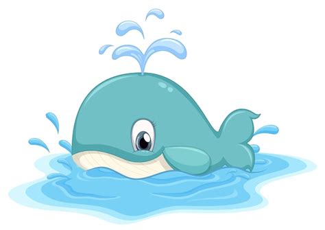 Free Vector | Cute whale cartoon character