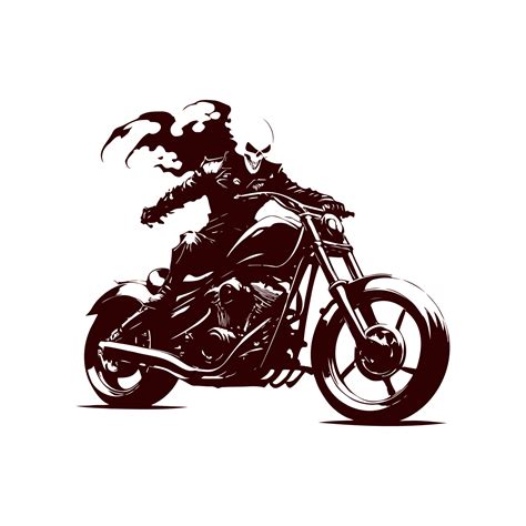 AI generated ghost rider with burning bike illustration 36431359 PNG