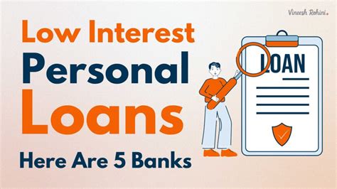 Low Interest Personal Loans : 5 Banks With low Interest Rates For ...