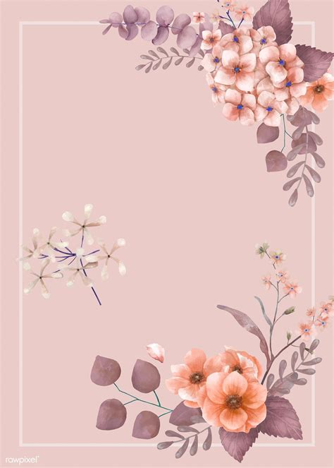 Download premium vector of Pink themed floral wedding card 466739 ...