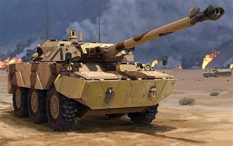 AMX-10RC, wheeled tank, French heavy armored car, art, drawing, Satory ...