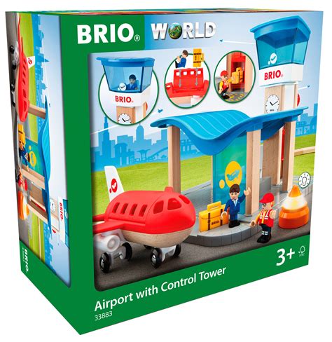 33883 BRIO WORLD Airport with Control Tower Wooden Toy Children Kids ...