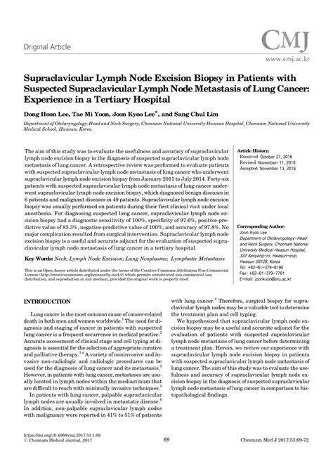 (PDF) Supraclavicular Lymph Node Excision Biopsy in Patients with ...