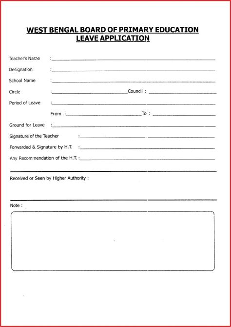 Simple Leaves Application Form Template - Excel Template