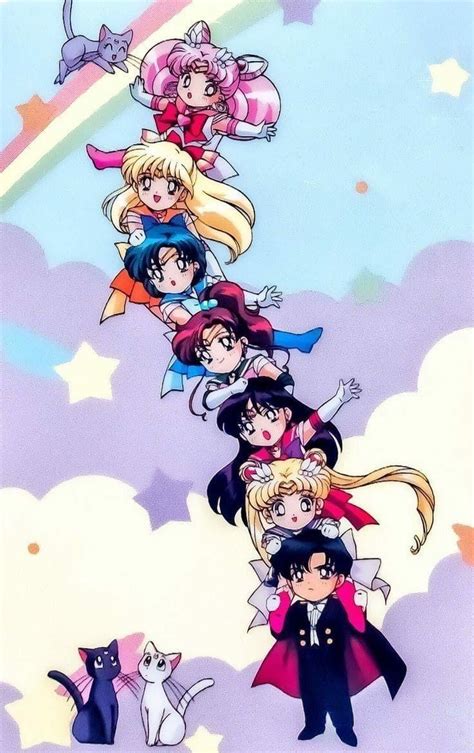 Sailor Chibi & Sailor Chibi Chibi Moon Anime Art Print Sailor Moon Art ...