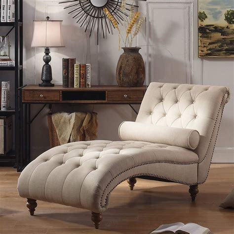 Luxorious Indoor Chaise Lounge Chair - Contemporary Tufted Living Room ...