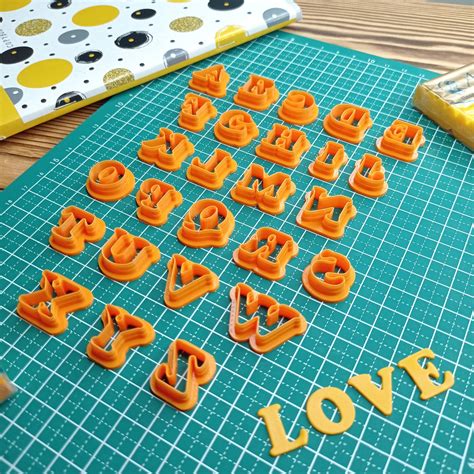 Polymer clay cutters. Alphabet cutters. Set of letters. | Etsy