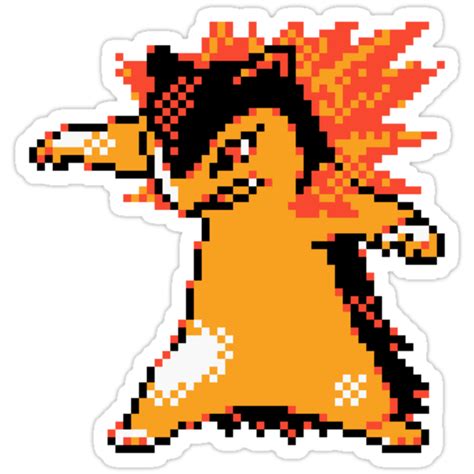 "Typhlosion Sprite " Stickers by Pepperleopard | Redbubble