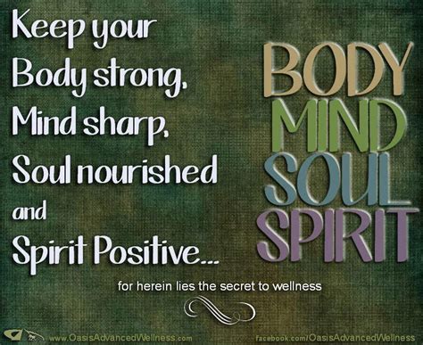 BODY-MIND-SOUL-SPIRIT | Spirit quotes, Health and wellness quotes, Quotes