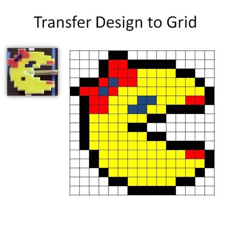 Picture of Transfer your design to a grid Pixel Pacman, Video Game ...