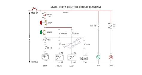 Star Delta Control Wiring and Power wiring