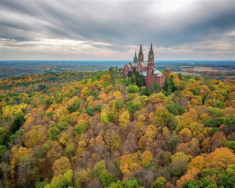 Holy Hill National Shrine in Fall Photograph by Adam Romanowicz - Pixels