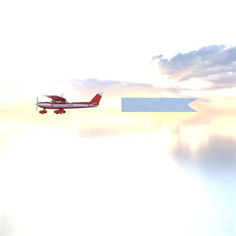 Airplane Banner Advert 3D Model - TurboSquid 2033639