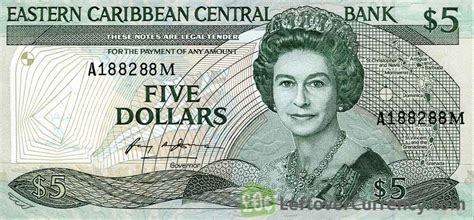 5 Eastern Caribbean dollars banknote (Swordfish) - Exchange yours