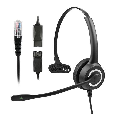 HP128MP QD RJ9 Plug Telephone Operator Office Headset with Microphone ...