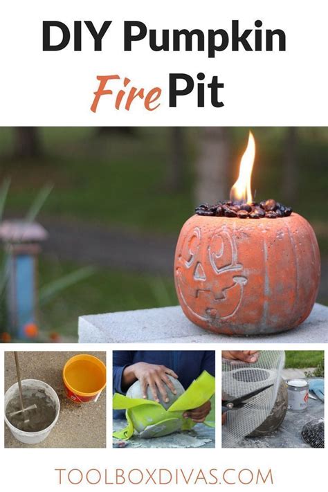 DIY Concrete Pumpkin Fire Pit | Diy halloween projects, Easy diy ...