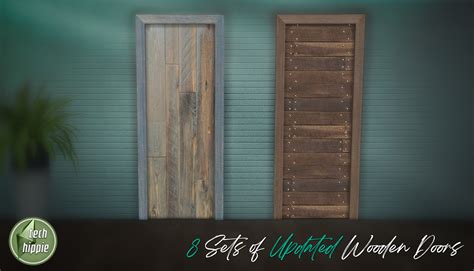 Mod The Sims - Wooden Doors x64 - Build’n Doors - set 1->8 - 2023 Update