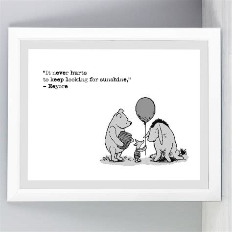 Winnie the Pooh Quote Print Landscape Classic Style Nursery Gift Home ...