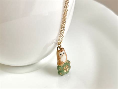 Lucky Cat Charm Necklace Four-leaf Clover Good Luck Gift - Etsy