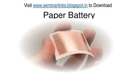 Paper Battery