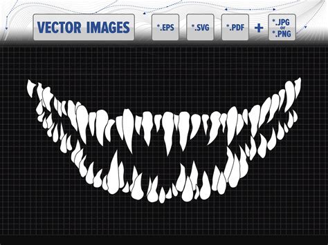 Smile Scary Teeth Vector Graphic Clipart Svg, Eps, Cmx, Cdr v13, Pdf ...