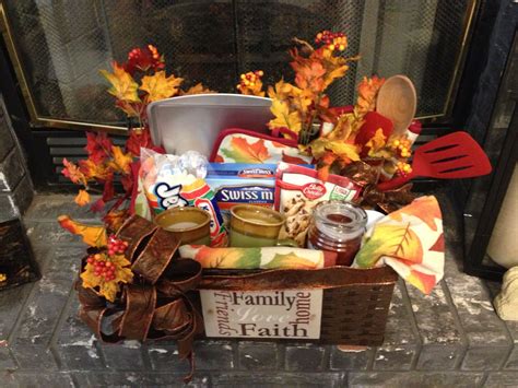 Less than $35 fall themed gift basket with items to make hot cocoa and ...