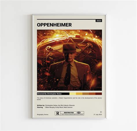 Oppenheimer Movie Poster | Christopher Nolan | Scifi Poster | Vintage ...