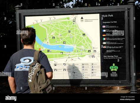 Map of Hyde Park London Stock Photo - Alamy