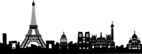 City silhouette, Skyline silhouette, Paris skyline