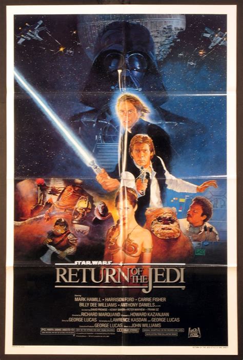 RETURN OF THE JEDI (1983) Original one sheet size, 27x41 movie poster ...