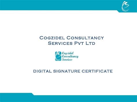 DIGITAL SIGNATURE CERTIFICATE