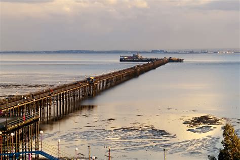 Southend on Sea Pier at Sunset Stamping Ground, Essex England, World ...