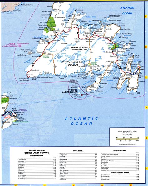 Newfoundland highways map.Free printable road map of Newfoundland, Canada