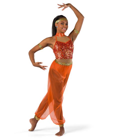 Orange Genie Value Themed Dance Costume | A Wish Come True