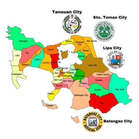 Map Of Batangas Province - Carina Vivienne