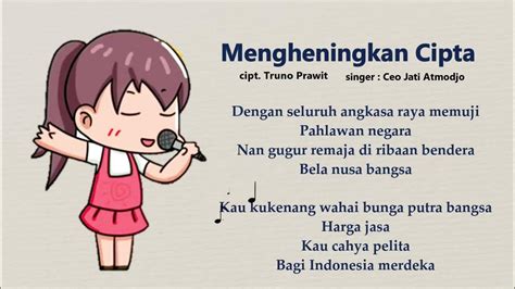 Mengheningkan Cipta ~ Lirik Lagu Nasional - YouTube