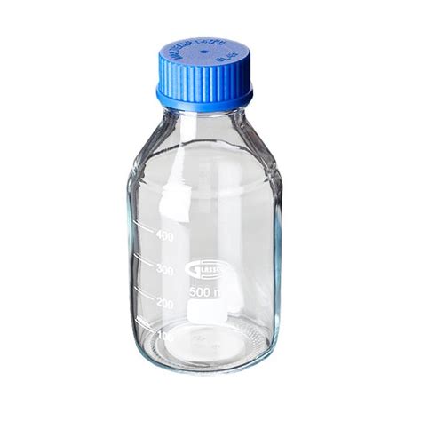 Reagent Bottle with Screw Cap, Clear - Laboratory Glassware - Drifton A/S