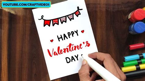 VERY EASY VALENTINE DAY CARD DRAWING - YouTube